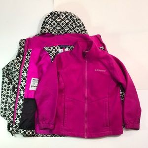 ‼️SOLD ‼️ COLUMBIA Interchange Girls B&W Checkered Jacket